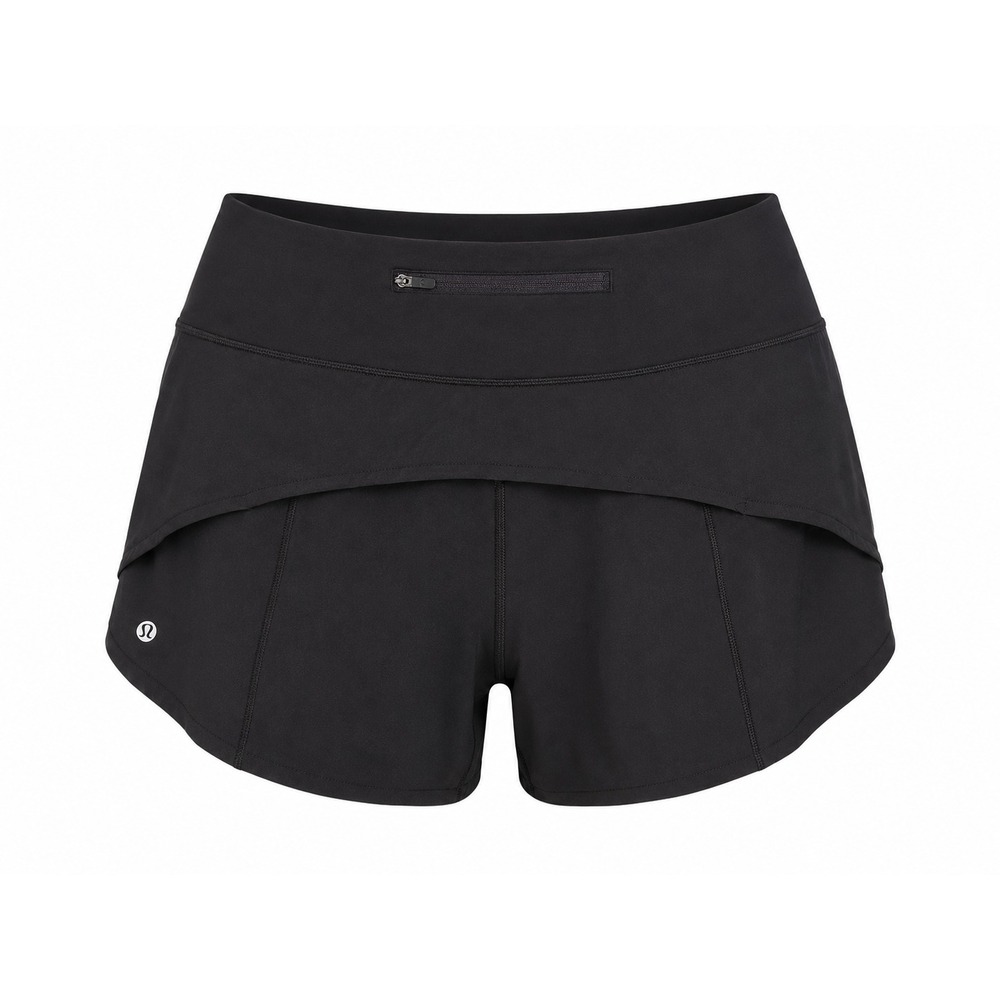 Lululemon Speed Up Mid Rise Short 4" 2021 Women's Size 12 Black Run Stretch Wick - Picture 3 of 14